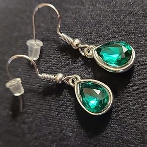 - Emerald Green Crystal Earrings